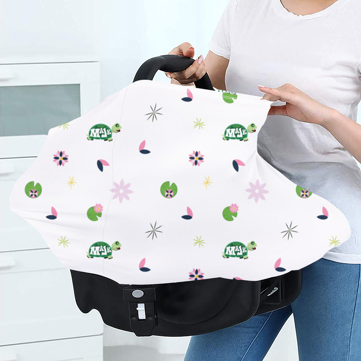 Versatile Nursing Cover "MaJK Turtles and Lily Pads"