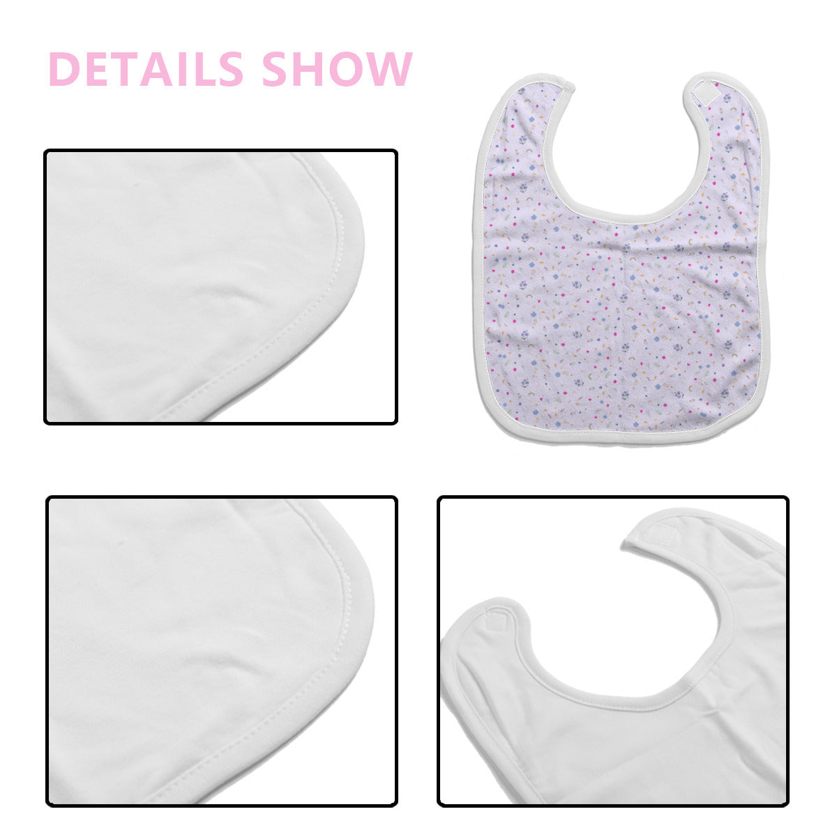 Cotton Baby Bib/ Drooling Towel - Over the Rainbow Collection (Flower Pattern)