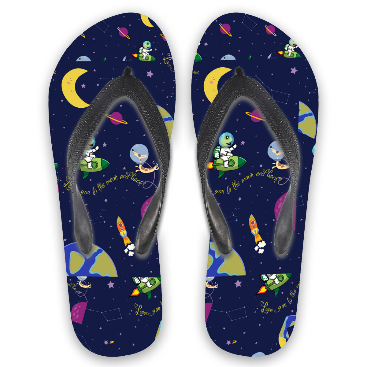 Flip Flops|Rubber "Love you to the Moon and Back"