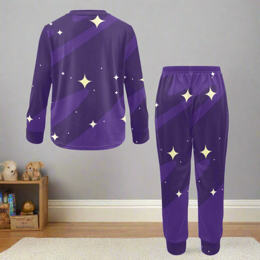 Big Boys' Crew Neck Long Pajama Set " Galactic Explorer"