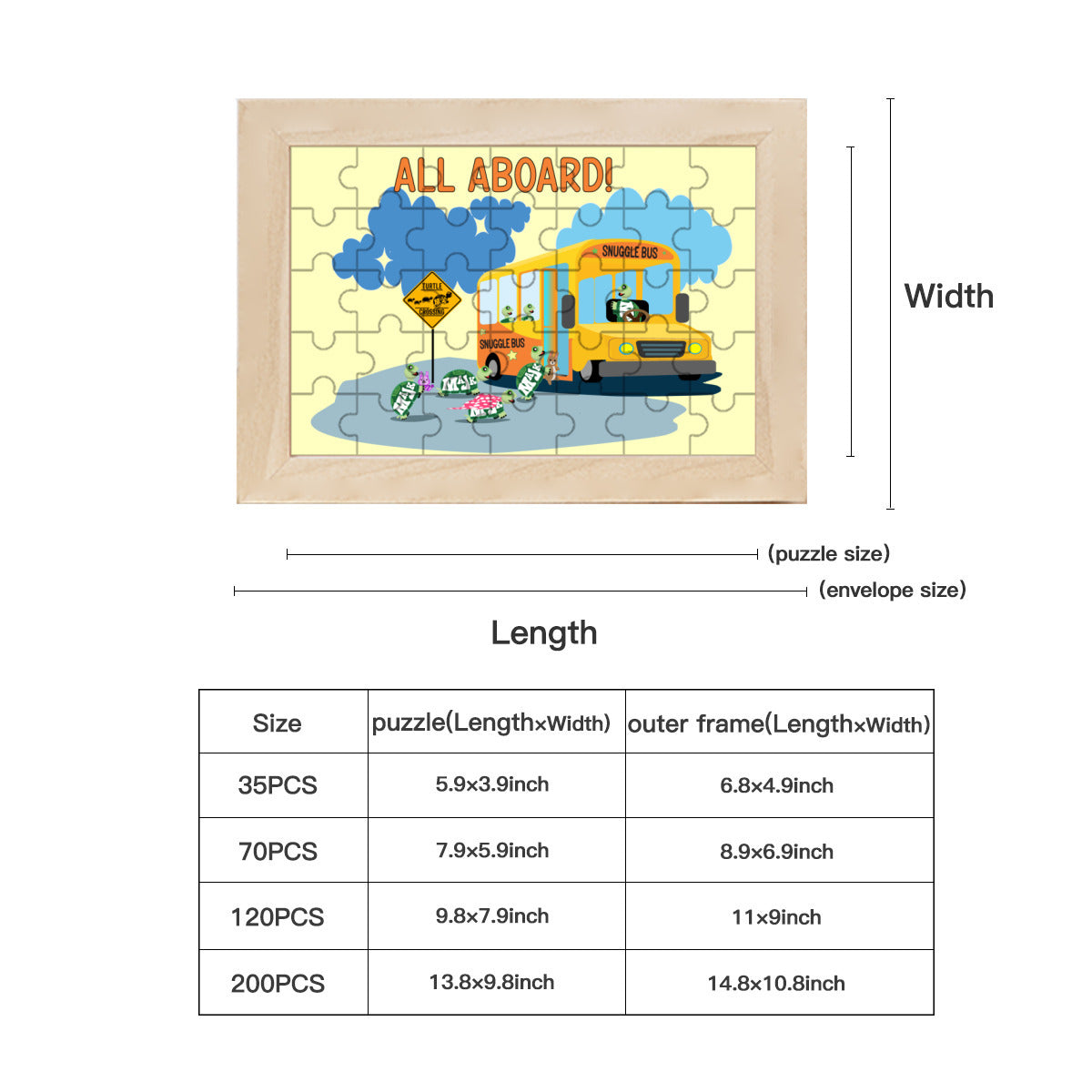 Picture Frame Puzzle "Snuggle Bus"