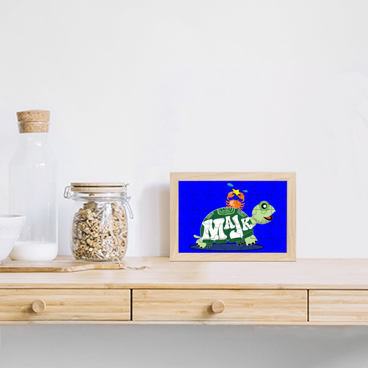 Picture Frame Puzzle|Cork - "Besties" (Blue)