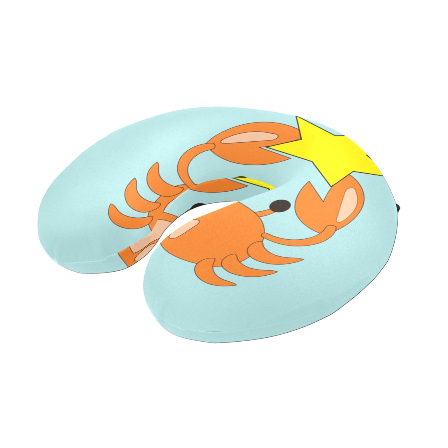 U-Shaped Travel Neck Pillow Crabie Crab "Shine like a Star"