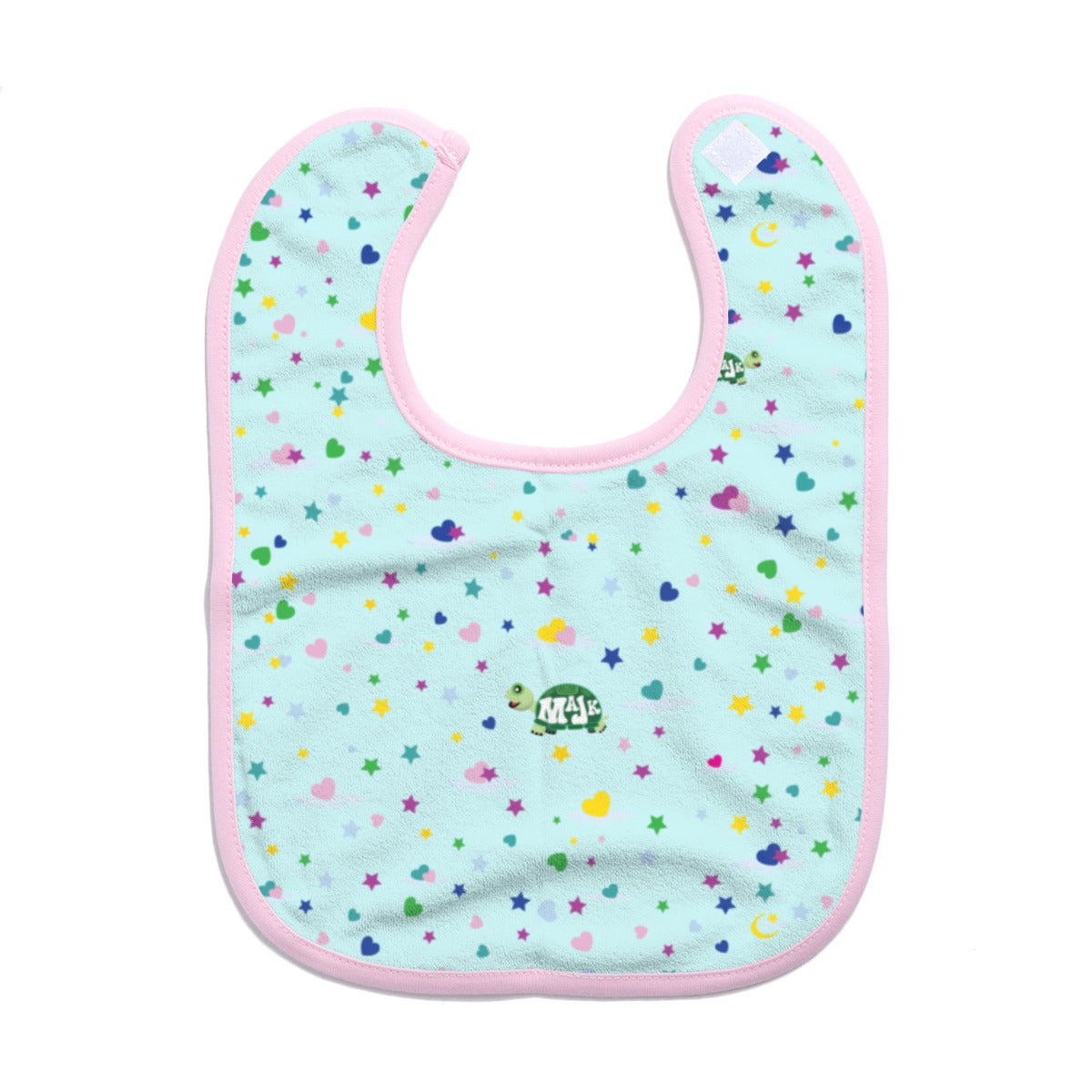 Cotton Baby Bib/Drooling Towel "Sweet Dreams Little One" (Aqua)