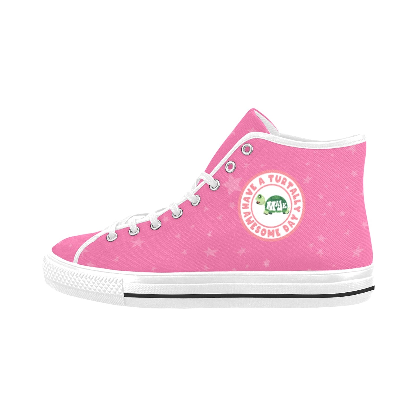 Women's Vancouver High Top Canvas Sneaker. "Pink Warrior"