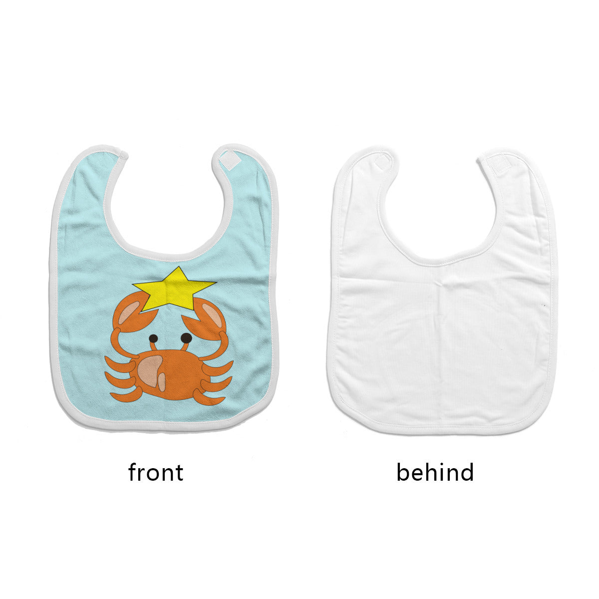 Cotton Baby Bib/Drooling Towel |Cotton "A star is Born" (Aqua)