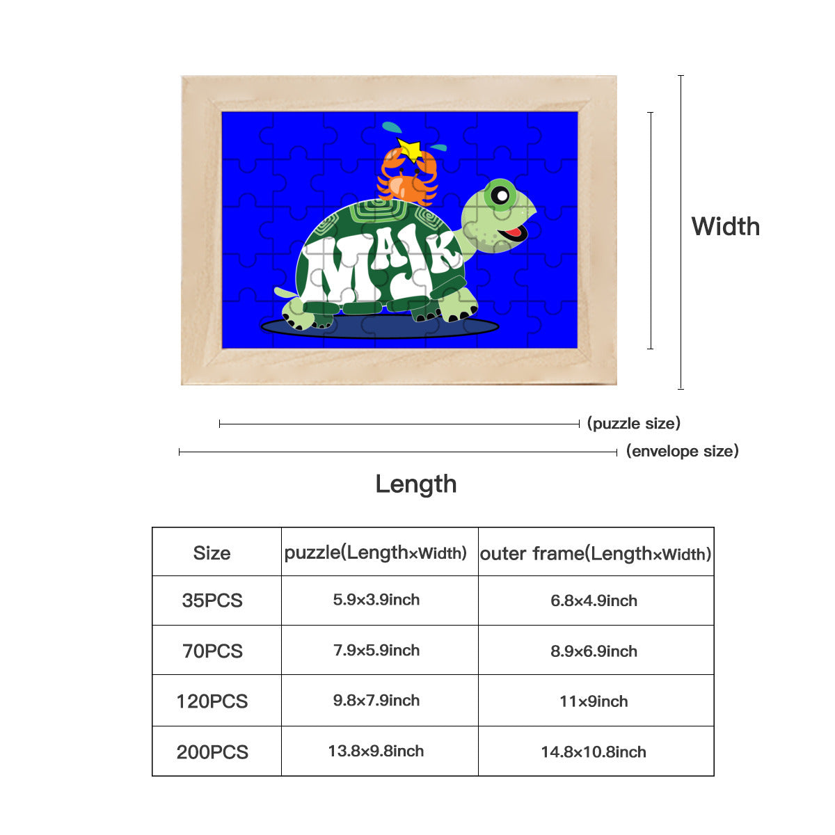Picture Frame Puzzle|Cork - "Besties" (Blue)