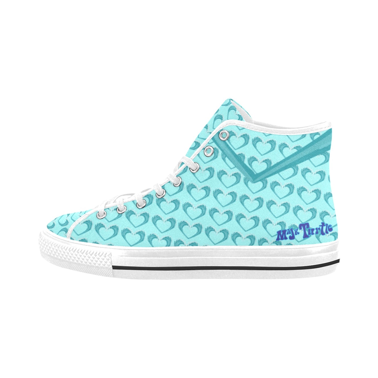 Women's Vancouver High Top Canvas Sneaker " Mila's Wave"