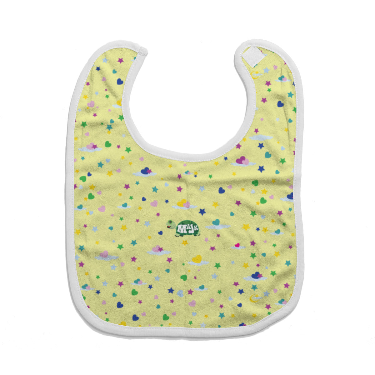 Cotton Baby Bib/Drooling Towel "Sweet Dreams Little One" (Yellow)