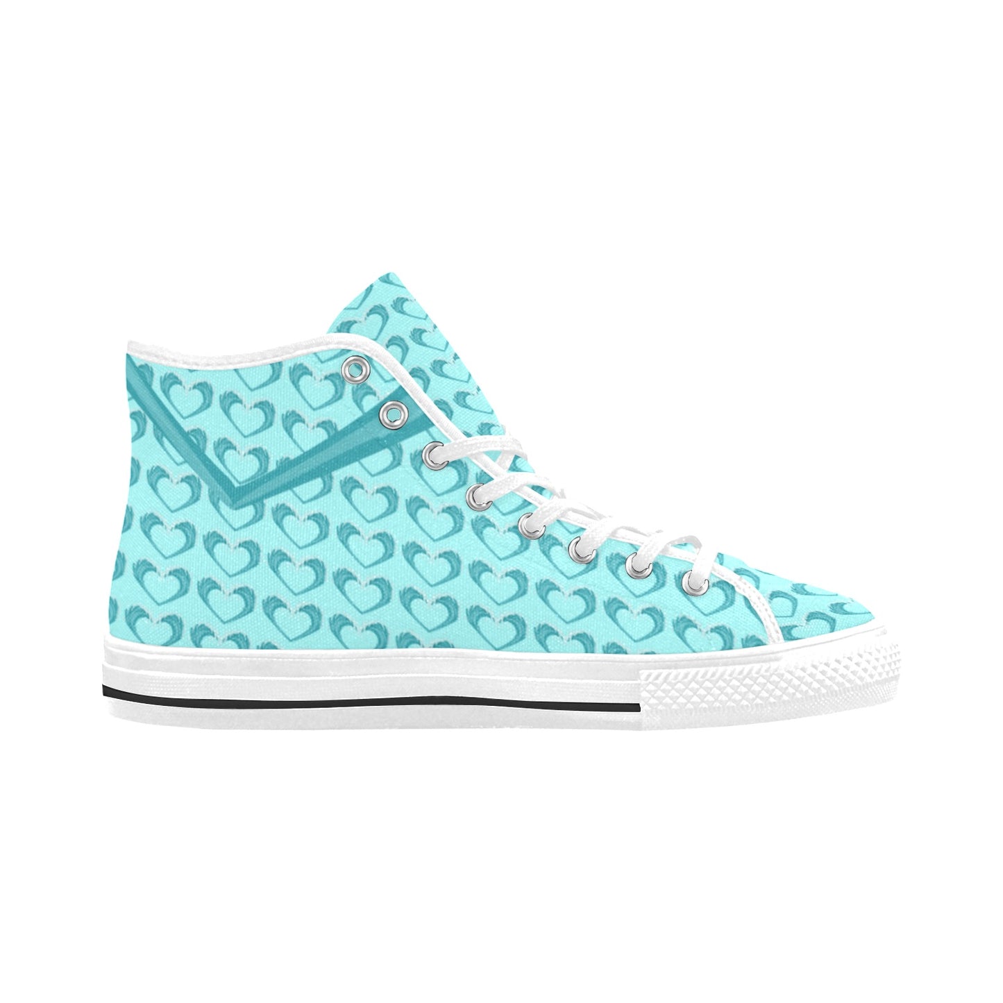 Women's Vancouver High Top Canvas Sneaker " Mila's Wave"
