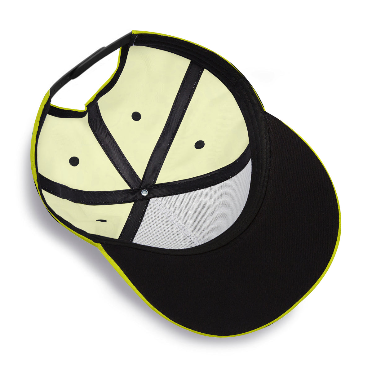 Full width flat visor brim hat "Happy Days-lemon/lime"