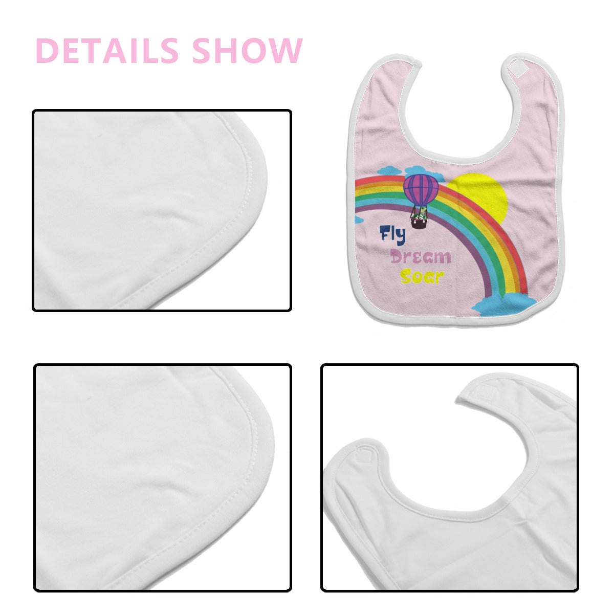 Cotton Baby Bib/Drooling Towel "Fly, Dreams, Soar"