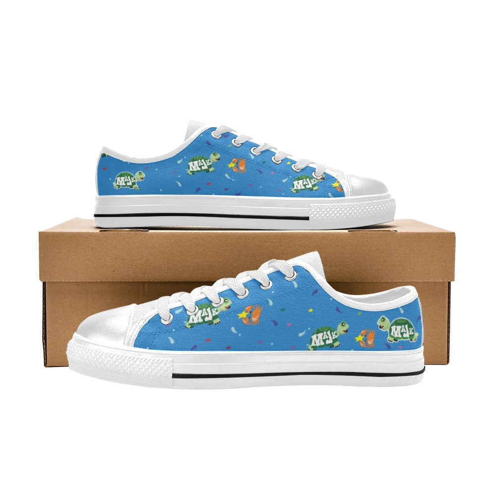 Canvas Kid's Low-cut Sneaker "Surf's Up" (Aqua blue)