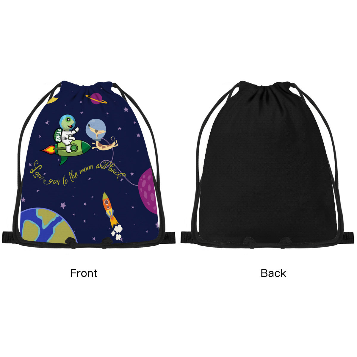 Draw String Bag "Love You to The Moon and Back"