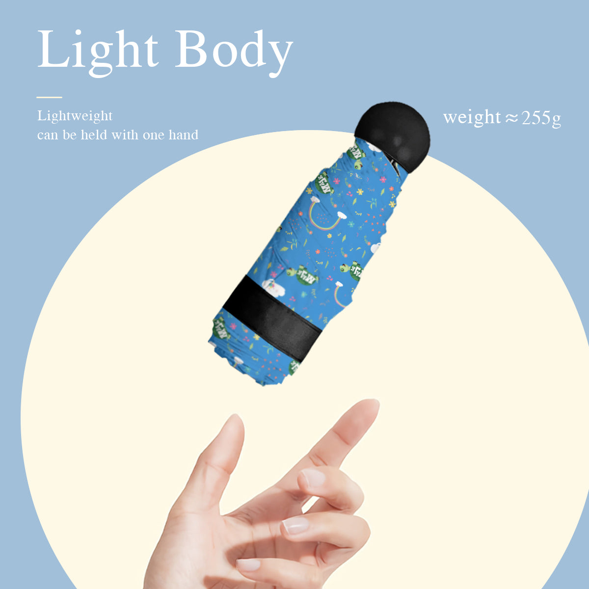 Hand-Opened Umbrella "Happy Days Collection" (Blue)