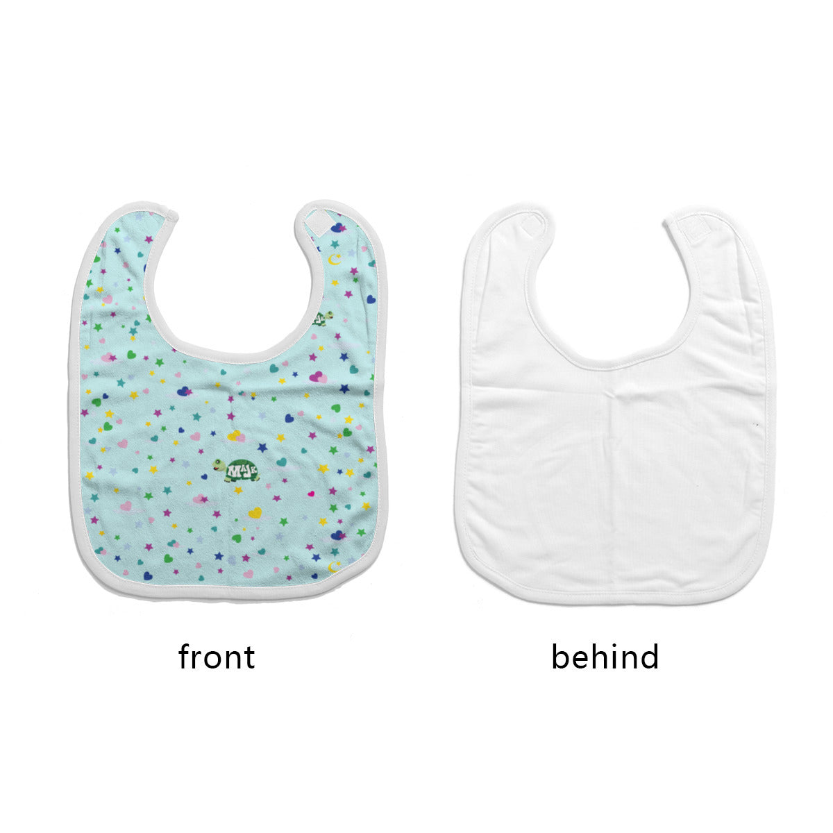 Cotton Baby Bib/Drooling Towel "Sweet Dreams Little One" (Aqua)