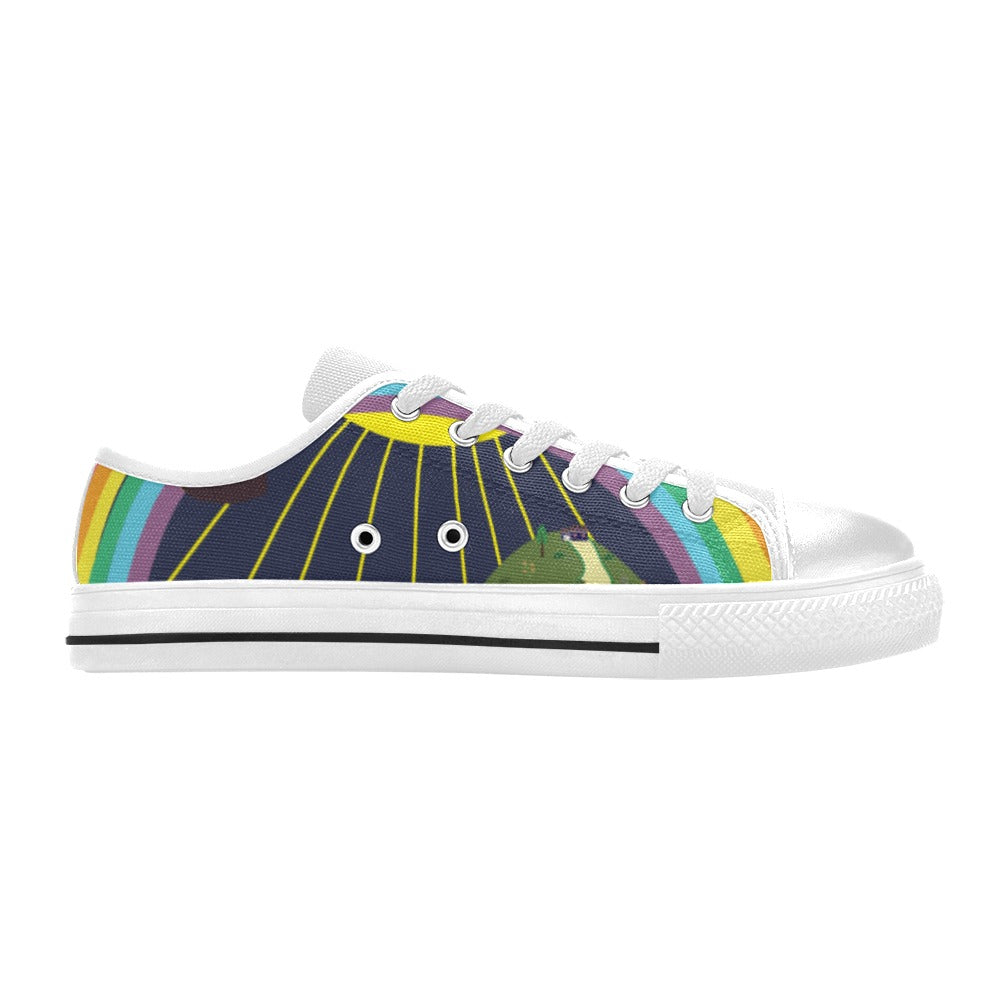 SALE: Canvas Kid's Low-cut Sneakers "No place like home"