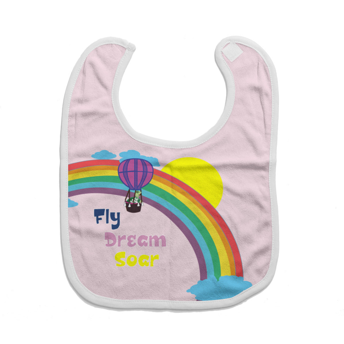 Cotton Baby Bib/Drooling Towel "Fly, Dreams, Soar"
