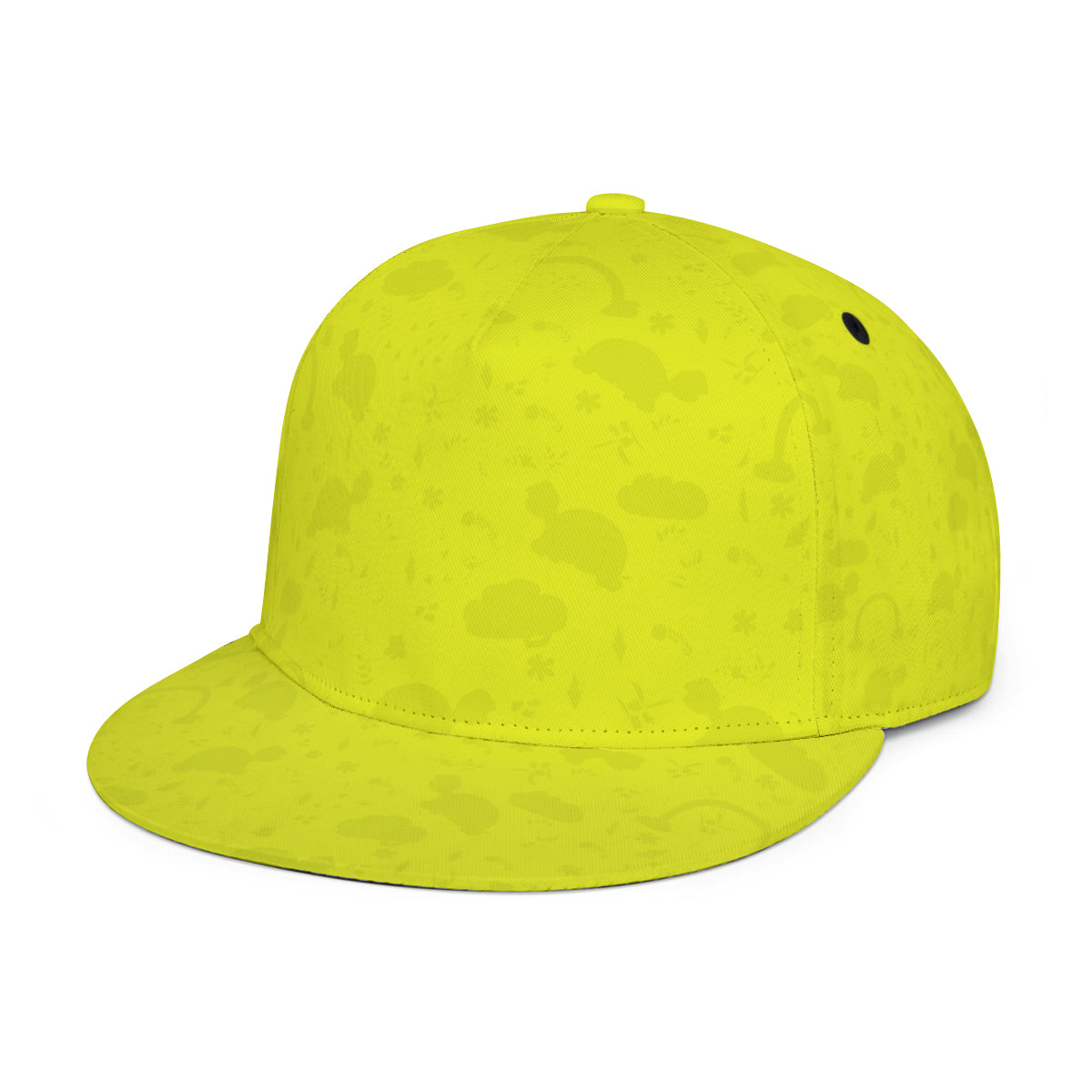 Full width flat visor brim hat "Happy Days-lemon/lime"
