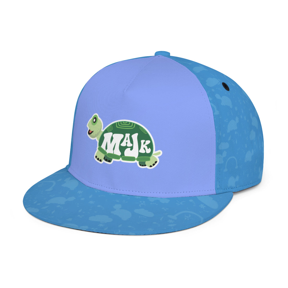 Full width flat visor brim hat "Toned w/ MaJk Logo"