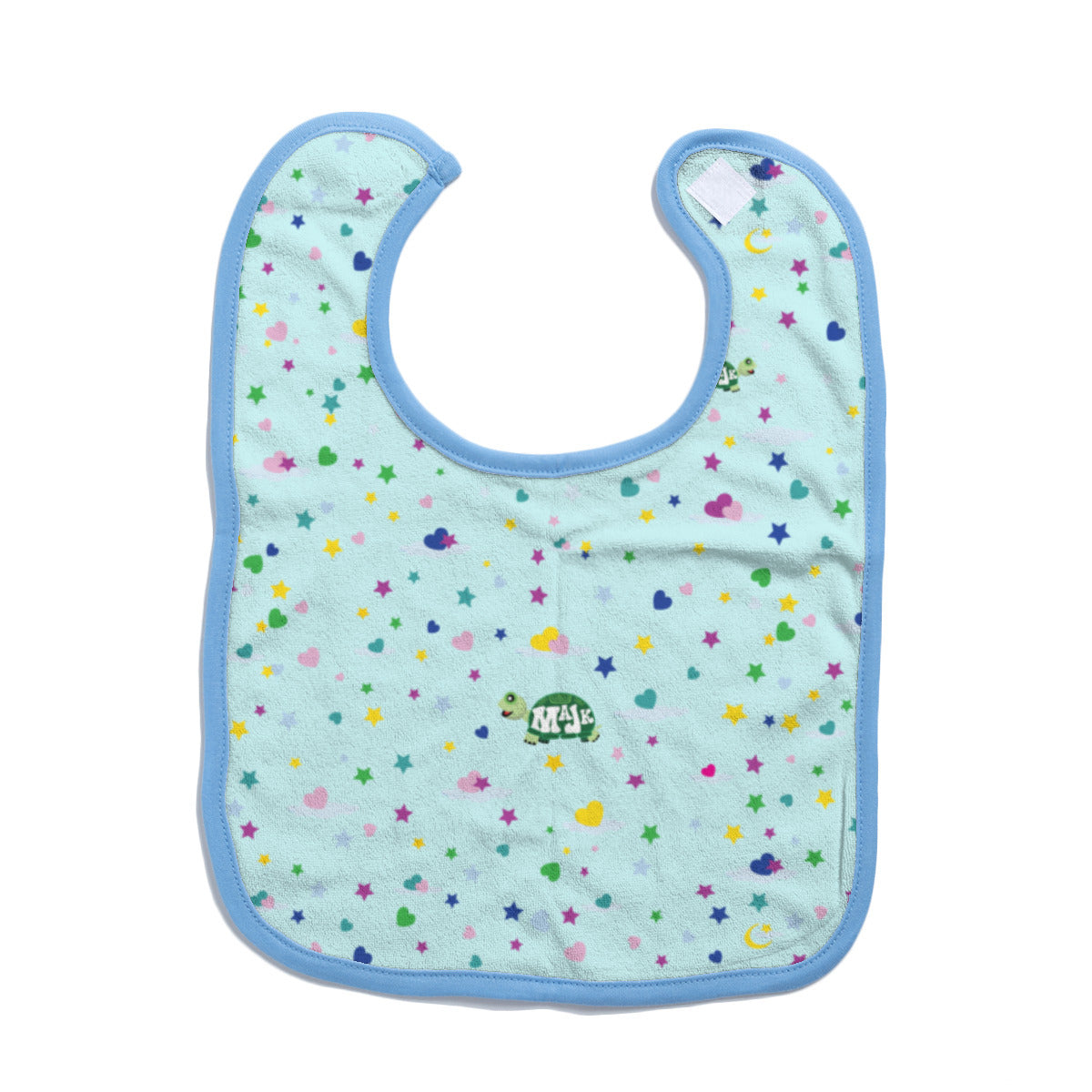 Cotton Baby Bib/Drooling Towel "Sweet Dreams Little One" (Aqua)