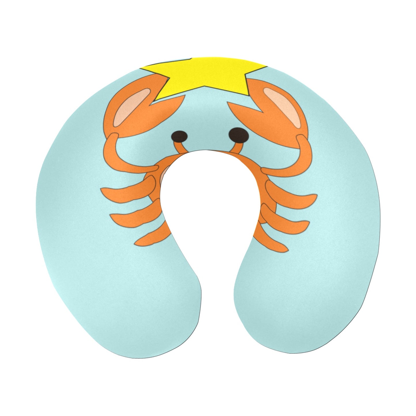 U-Shaped Travel Neck Pillow Crabie Crab "Shine like a Star"
