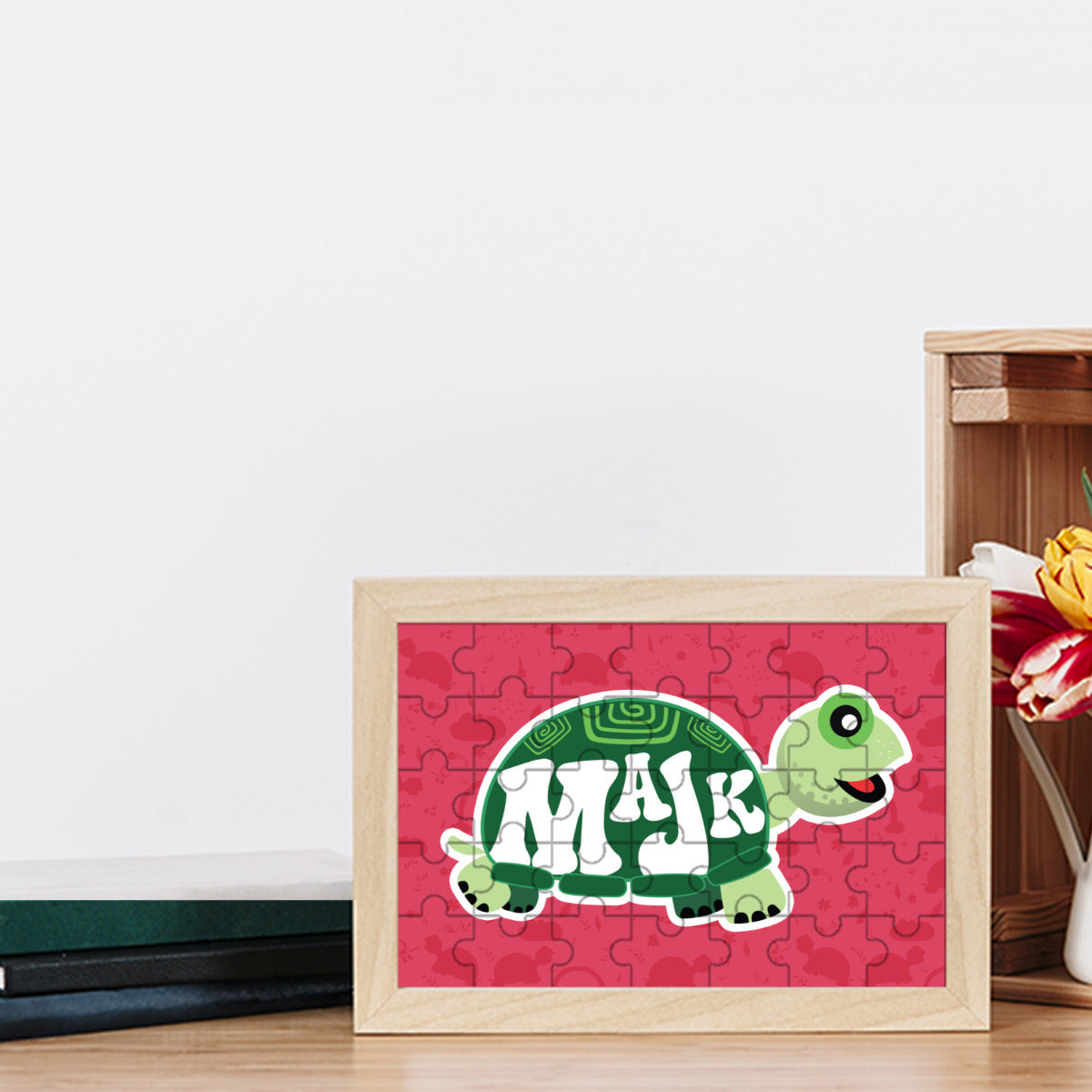 Picture Frame Puzzle -MaJk Turtle (Red)