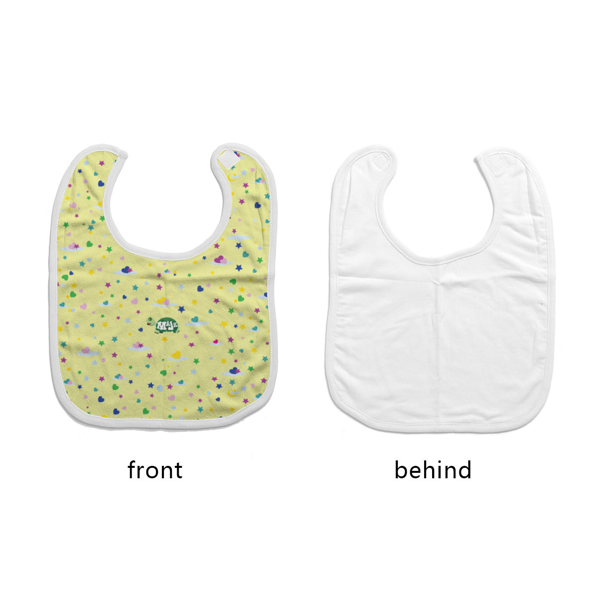 Cotton Baby Bib/Drooling Towel "Sweet Dreams Little One" (Yellow)
