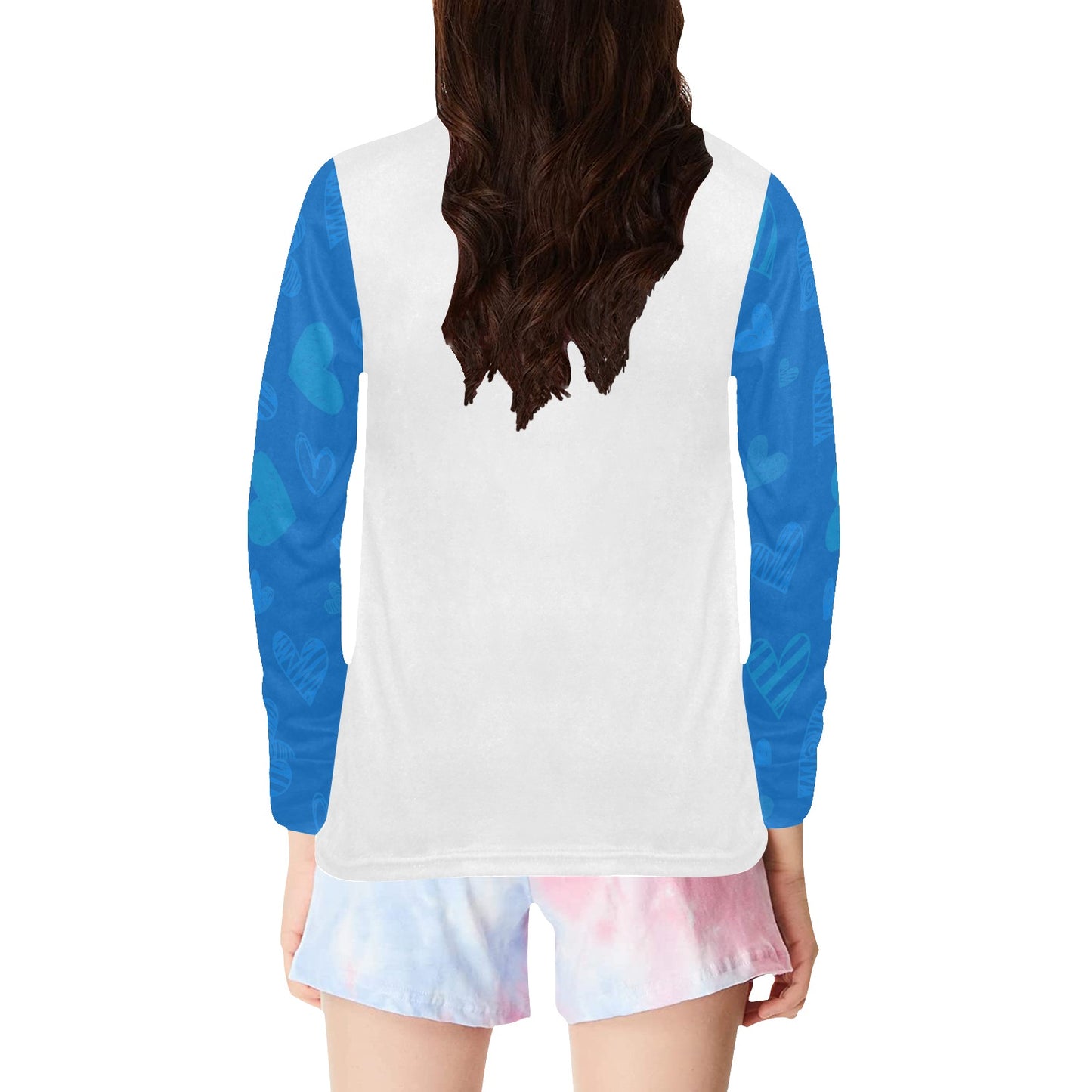 Girl's All Over Print Pajama Top "Hearts in Harmony"
