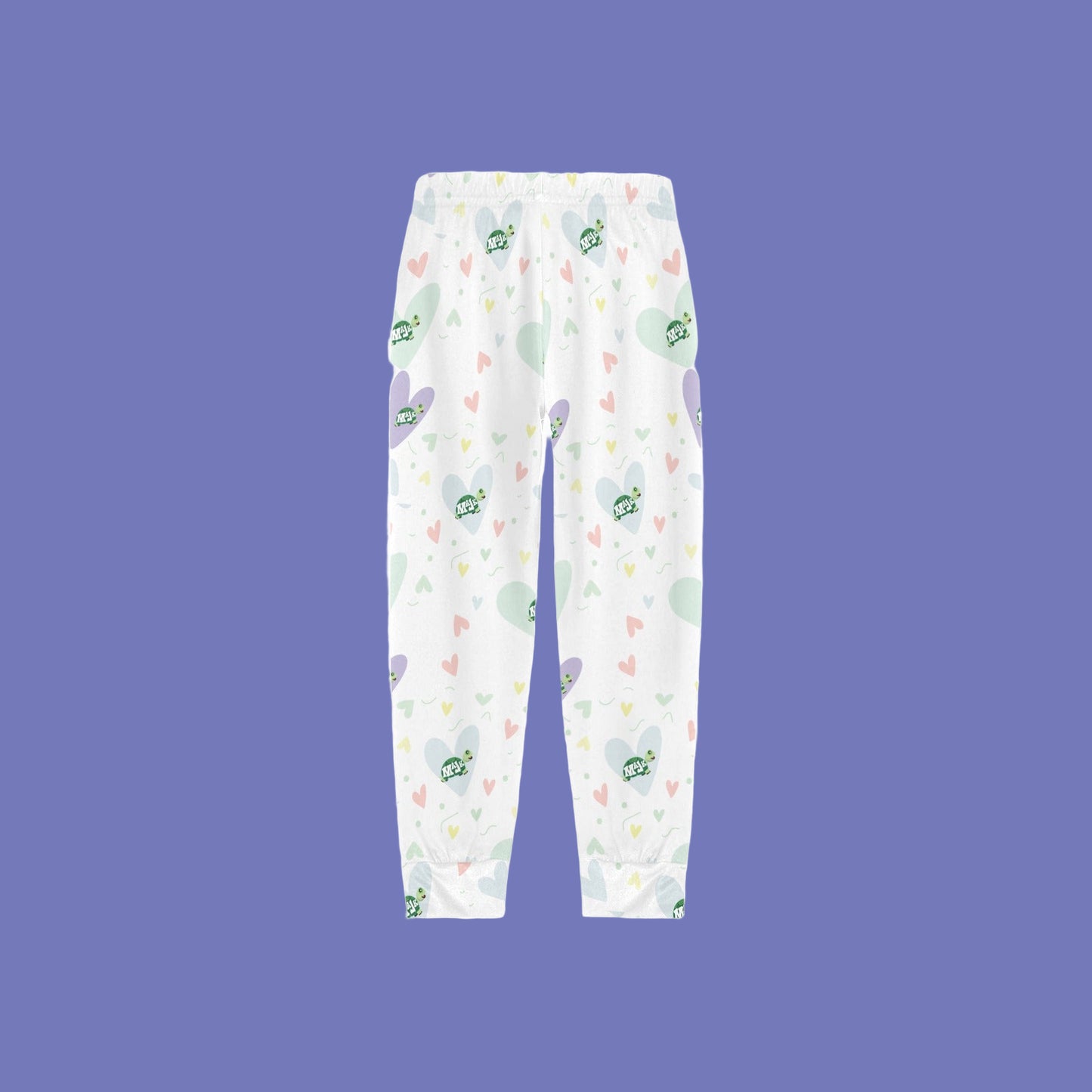 Girl's All Over Print Pajama pants"Turtally Loved"