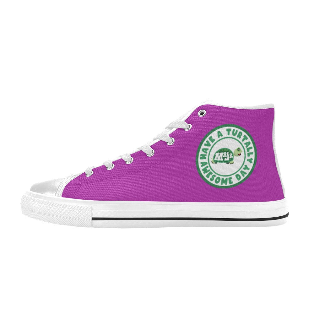Kids' /Big Kid's High Top Sneaker "Have a Turtally Awesome Day"