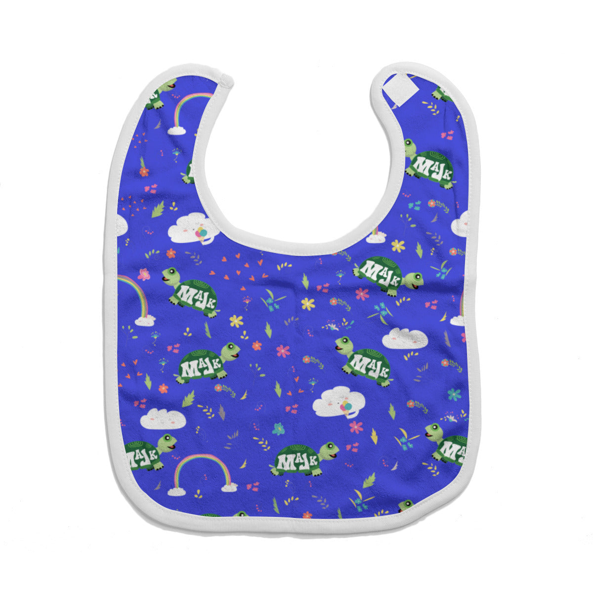 Cotton Baby Bib/ Drooling Towel "Happy Days Pattern (Purple)