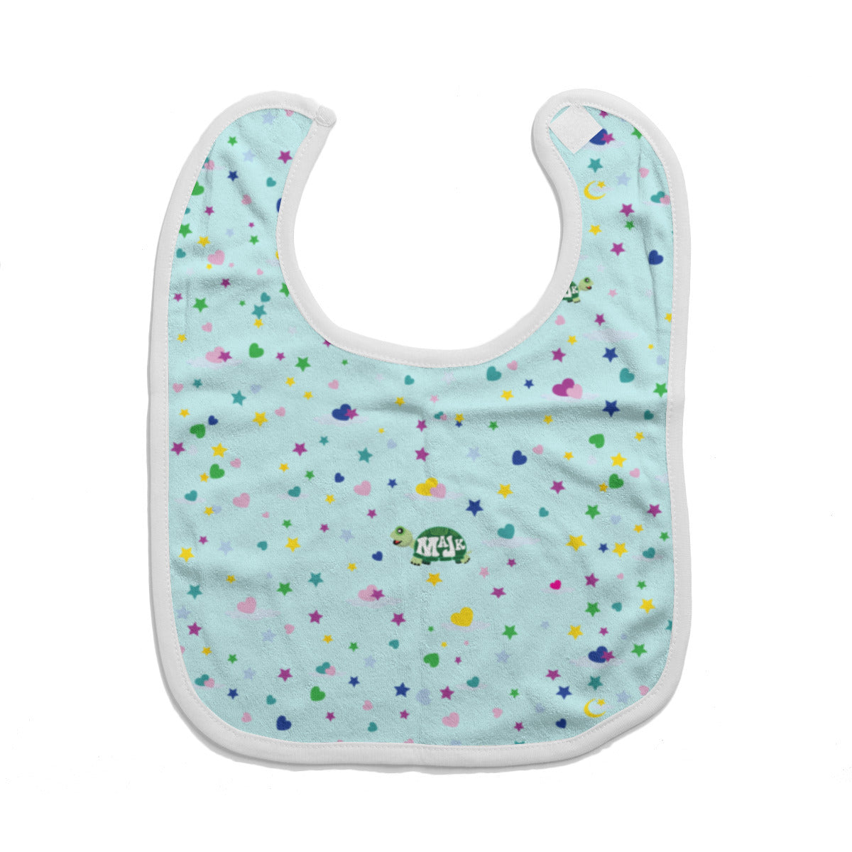Cotton Baby Bib/Drooling Towel "Sweet Dreams Little One" (Aqua)