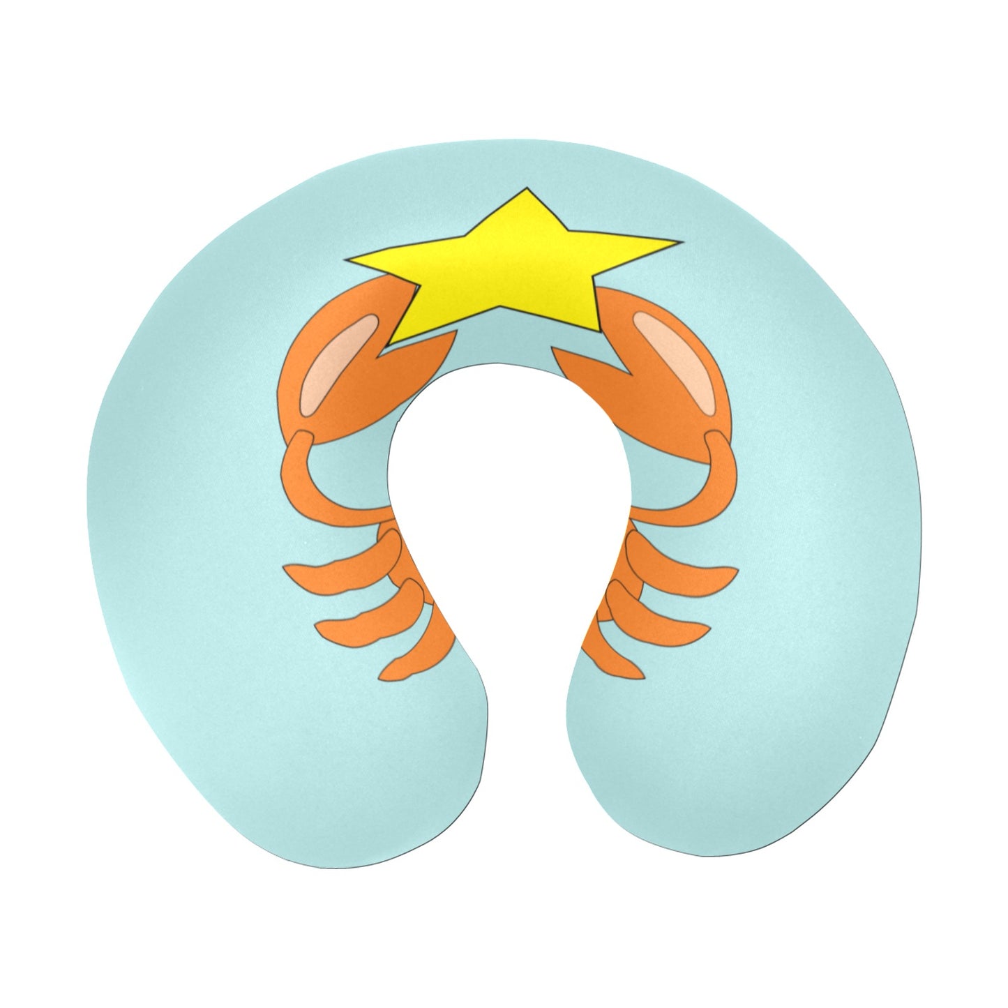 U-Shaped Travel Neck Pillow Crabie Crab "Shine like a Star"