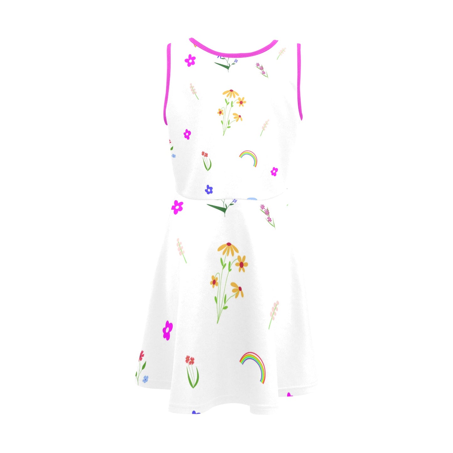 Girl's Sleeveless Sundress "Flower Pattern"