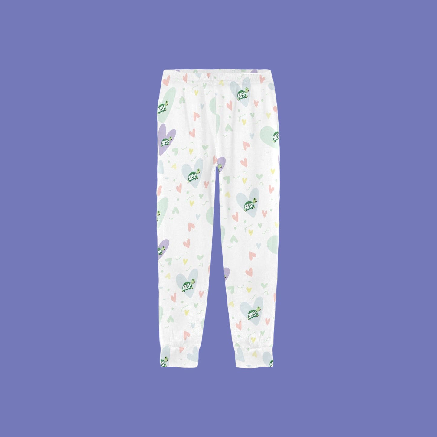 Girl's All Over Print Pajama pants"Turtally Loved"