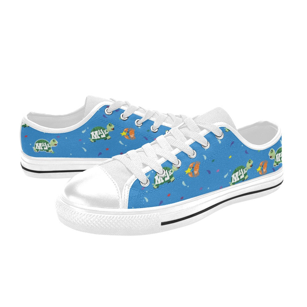 Canvas Kid's Low-cut Sneaker "Surf's Up" (Aqua blue)