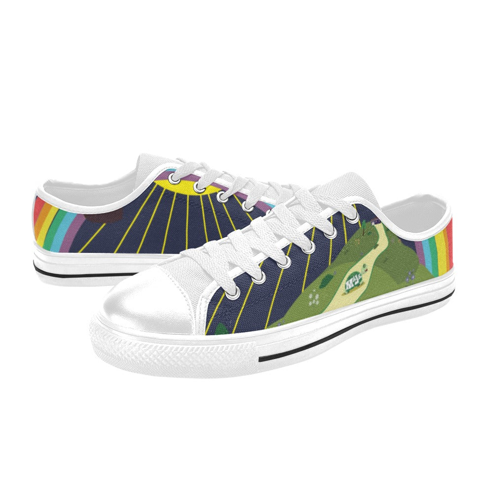 SALE: Canvas Kid's Low-cut Sneakers "No place like home"