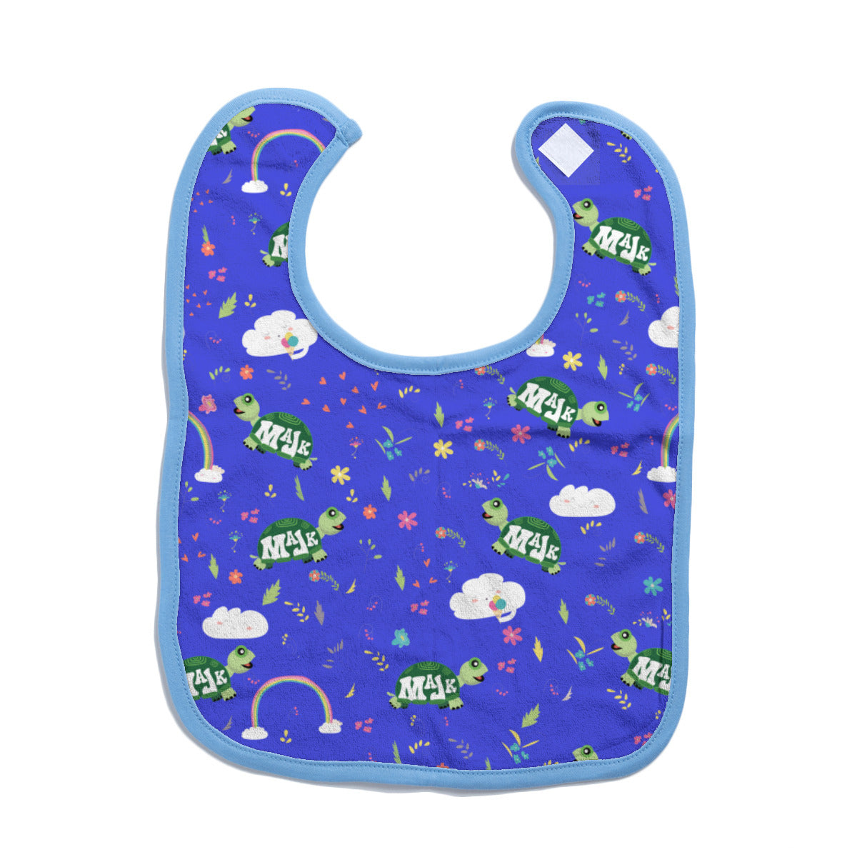 Cotton Baby Bib/ Drooling Towel "Happy Days Pattern (Purple)