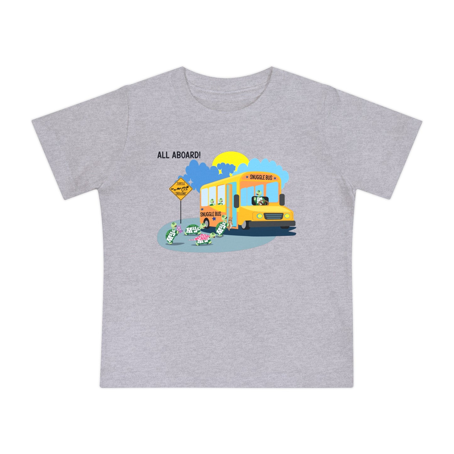 Baby Short Sleeve T-Shirt " All Aboard The Snuggle Bus"