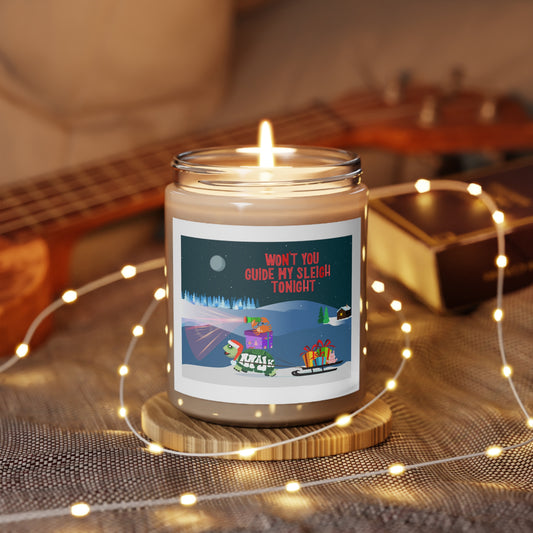 Scented Candle, 9oz "Wont' You Guide My Sleigh Tonight"