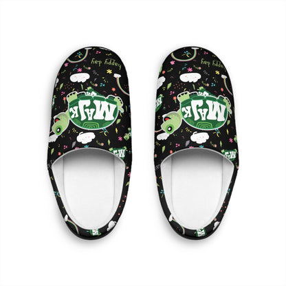 Men's Indoor Slippers, Happy Days Collection (Black)
