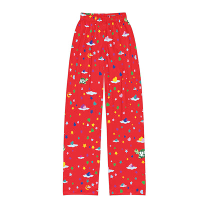 Kids Pajama Pants, Red "Sweet Dreams"
