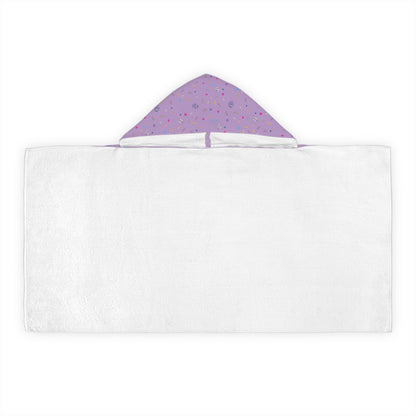 Kid's Hooded Towel- Turtle's Fly Over the Rainbow (Lavender)