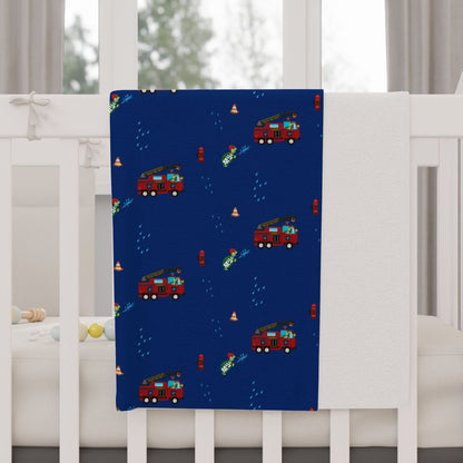 Receiving Blanket Soft Fleece" MAJK Turtle Firefighter" First Responder Design