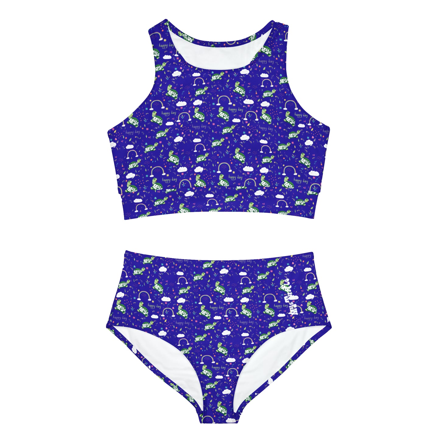 Youth/ Women's Sporty 2 piece Bikini Swimsuit set "Happy Days Collection"