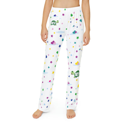 Girl's Pajama Pants, White, "Sweet Dreams"