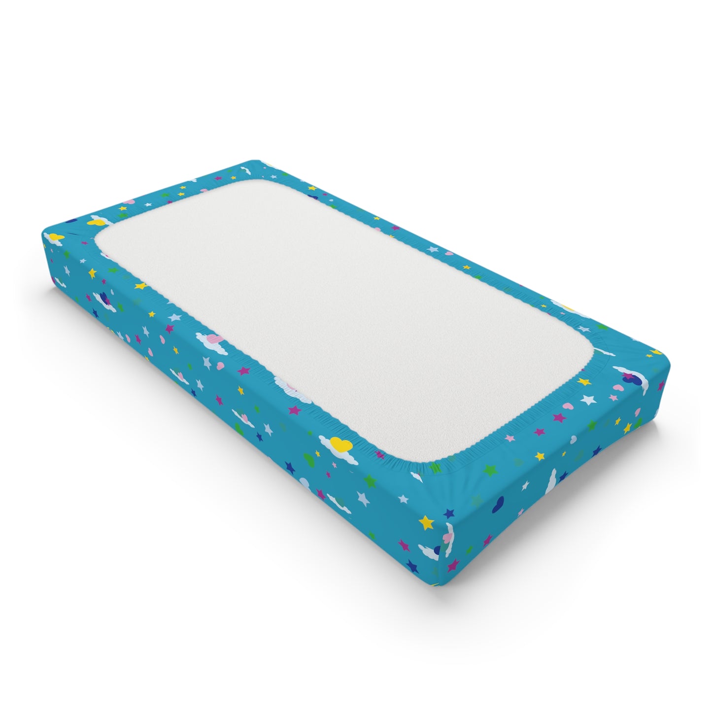 Baby Changing Pad Cover "Sweet Dreams Little One" Collection (Teal)
