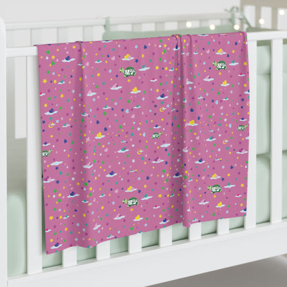 Baby Swaddle Blanket- "Sweet Dreams Little One"  (Lt. Pink)