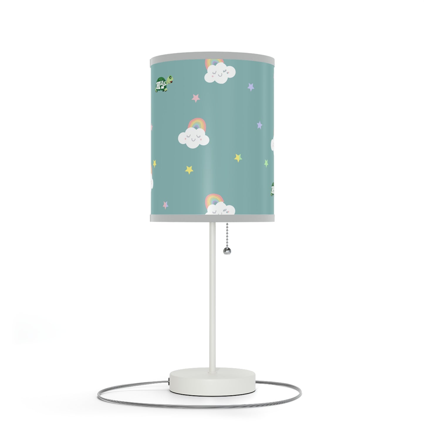 Lamp on a Stand, US/CA "Rainbows and Smiles" (Aqua)